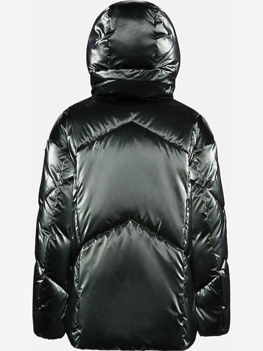 Kurz Damen Puffer Jacke für Winter Gray