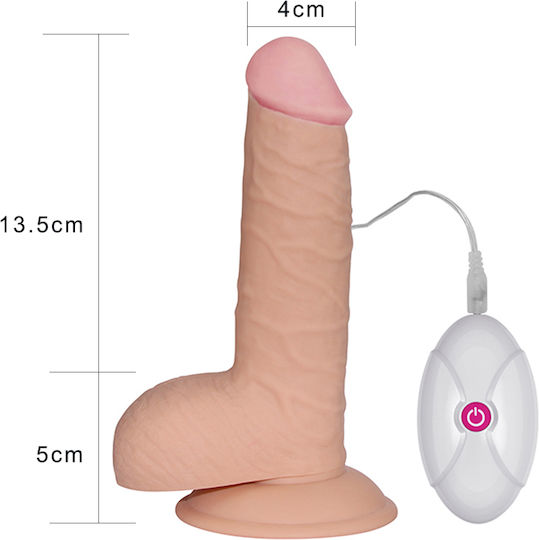 Lovetoy The Ultra Soft Dude Realistic Vibrator 18cm Flesh
