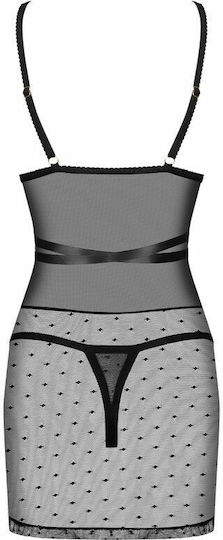Obsessive Bowessa Sexy Σετ με Ρόμπα Black