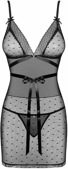 Obsessive Bowessa Sexy Σετ με Ρόμπα Black
