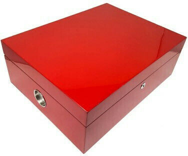 Sikarlan Cigar Humidifier Wood Box for 200 Cigars with Digital Hygrometer 42x32x14.5cm 1031-R