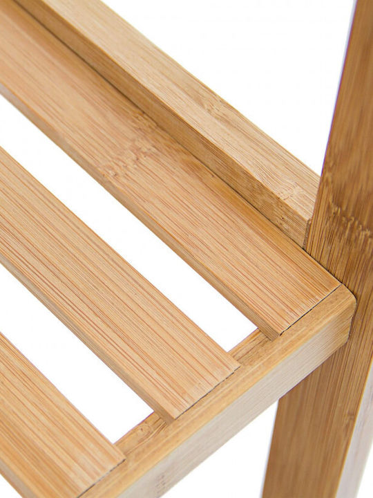 Relaxdays 10013496 Επιδαπέδια Ραφιέρα Μπάνιου Bamboo με 3 Ράφια 33x33x79cm Καφέ