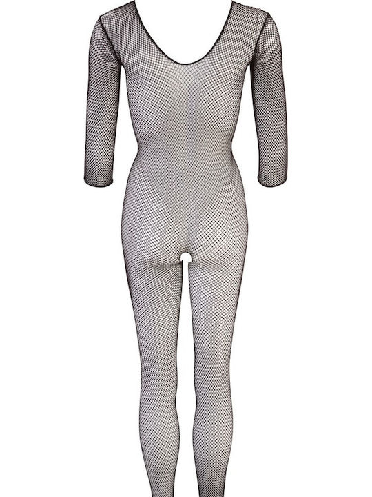 Mandy Mystery Bodystocking Sexy Plasă Cu Chilot Deschis Negru