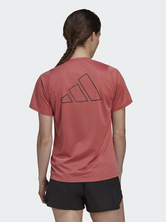 Adidas Women's Athletic T-shirt Fast Drying Red