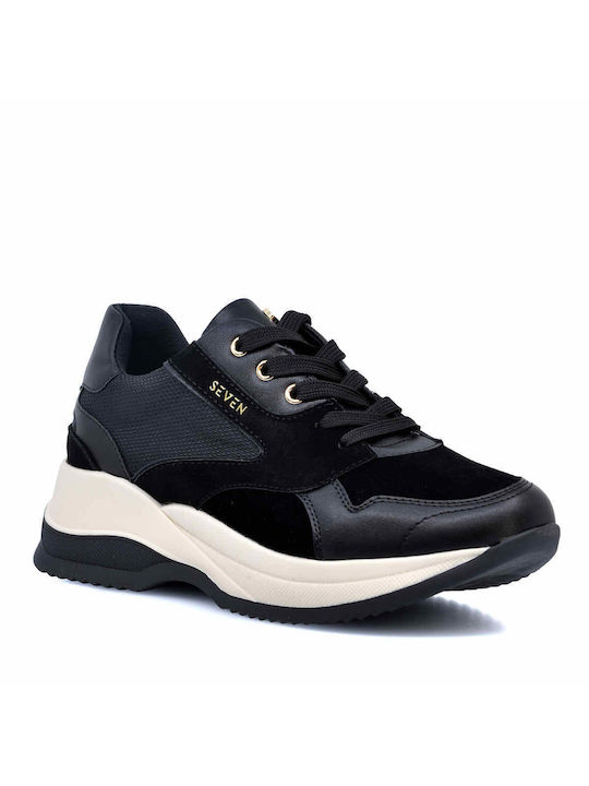 Seven Femei Chunky Sneakers Negre