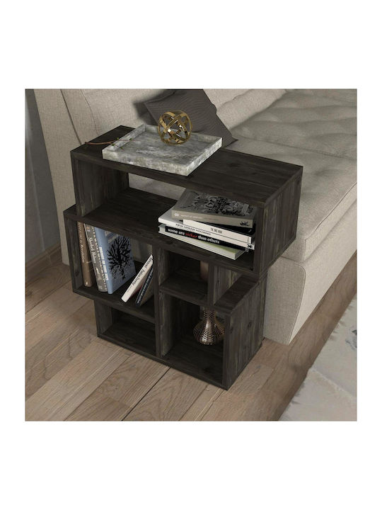Rectangular Side Coffee Table Lipsi Wooden Brown W60xL22xH60cm