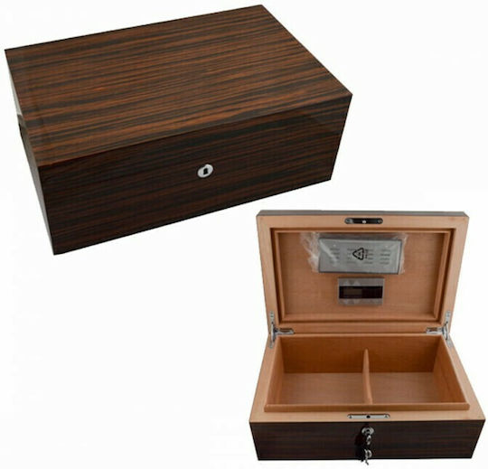 Sikarlan Holz Befeuchter für Zigarren 75 mit digitalem Hygrometer 36.7cmx22.9cmx13.5cmcm.