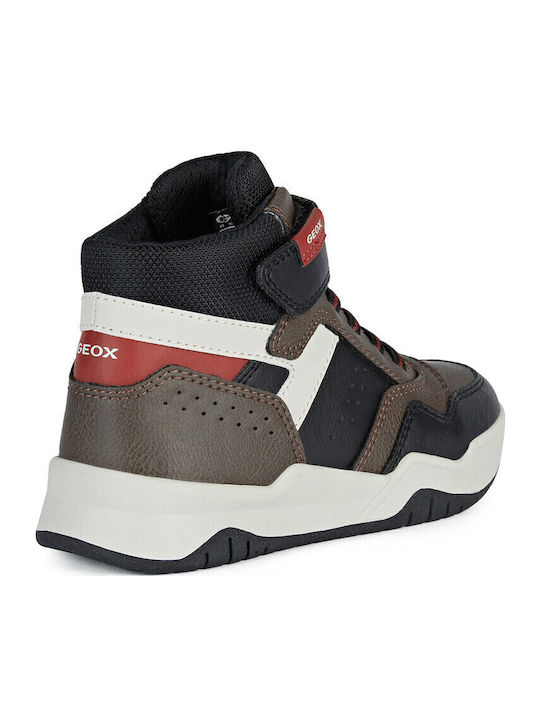 J Perth Kids Sneakers High Anatomic with Scratch Brown