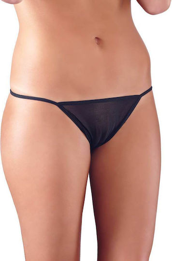 Cottelli Collection Slip Set 3 Pack Femei Sexy Șir de caractere cu decupaje Black