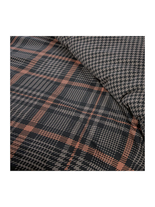 Greenwich Polo Club Duvet Cover Set Cotton Single with Pillowcase 160x240 2135 Brown / Black / Orange