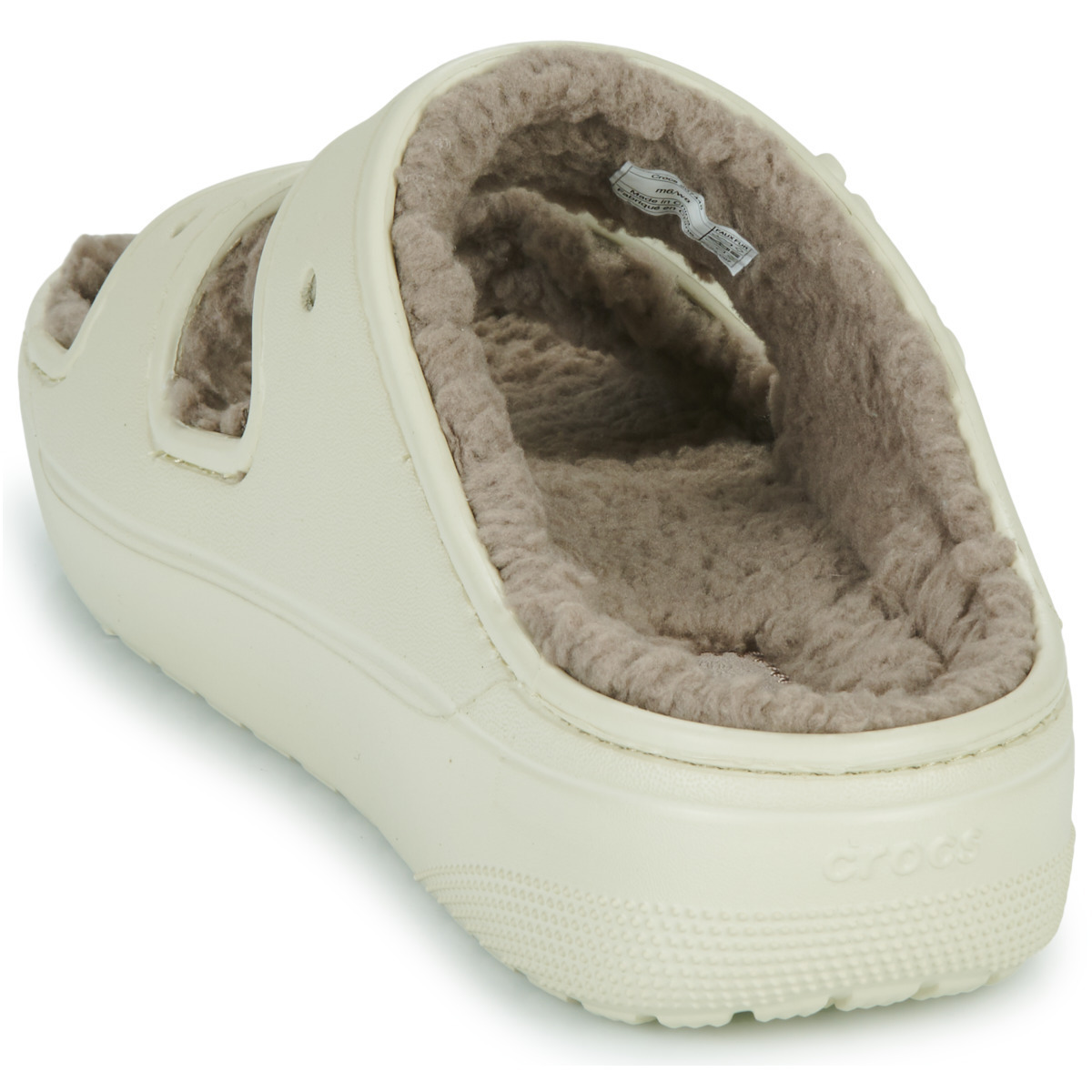 Crocs Cozzzy Papuci de Damă de Iarnă cu Blană Bej 207446-2YC