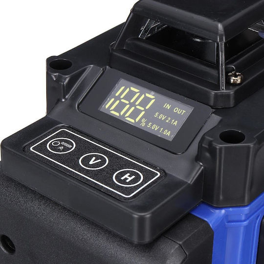 FASGet 4D Γραμμικό Αλφάδι Laser Πράσινης Δέσμης 3.6V με Εύρος Εργασίας 30m