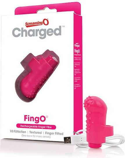 Screaming O Charged Fingo Vooom Mini Vibrator Finger mit Fernbedienung Pink