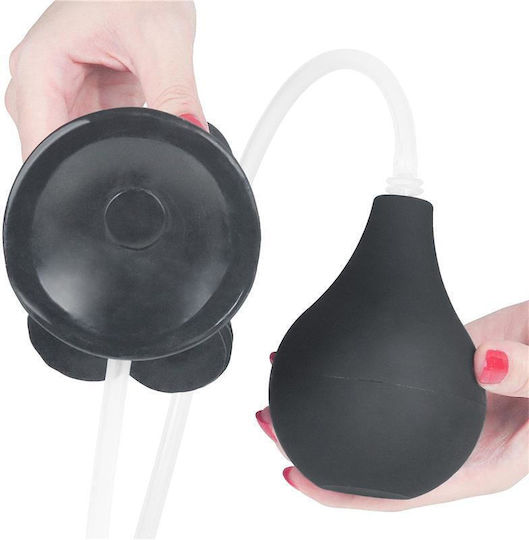Lovetoy Squirt Extreme Реалистично Дилдо с Тестиси Смукателна Чашка и Способност за Еякулация Черно 23см