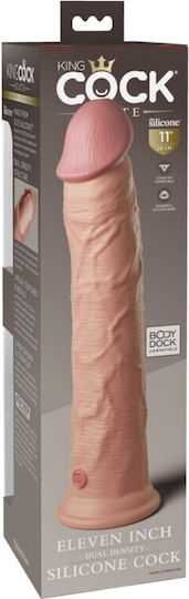 King Cock Dual Density Ρεαλιστικό Dildo με Βεντούζα Nude 28cm