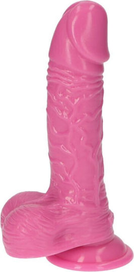 Toyz4lovers Michelangelo Ρεαλιστικό Dildo με Όρχεις και Βεντούζα Pink 15.2cm