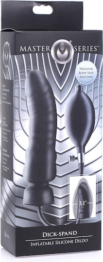 XR Master Series Dick-Spand Inflatable Dildo Реалистично дилдо Inflatable Черно 19.5см