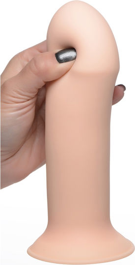 XR Squeeze It Thick Flexible Silicone Dildo Реалистично дилдо Със смукателна чашка Плът 17.5см