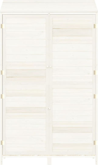 Wooden Garden Shed White L1.02xW0.52xH1.745m