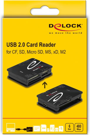 DeLock Card Reader USB 2.0 για microSD/MemoryStick