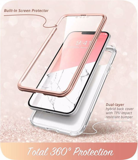Supcase i-Blason Cosmo 360 Full Cover Πλαστικό 2mm Marble Pink (iPhone 14 Plus)