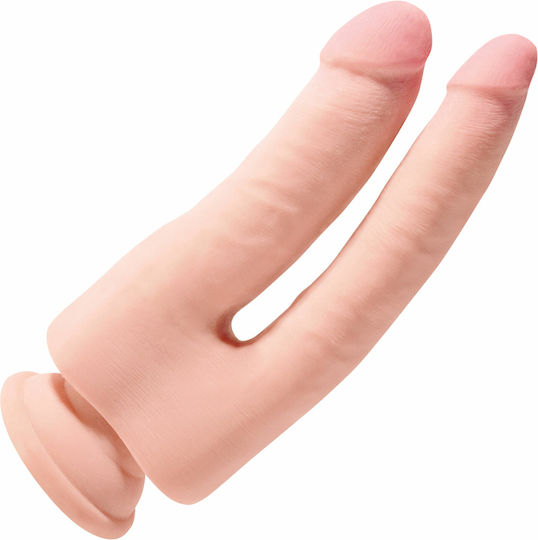 King Cock Triple Density Реалистично дилдо Със смукателна чашка Плът 24см