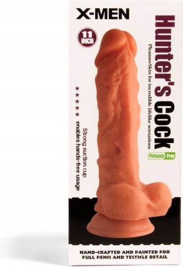 Chisa Novelties X-Men Hunter's Cock Dildo realist cu Testicule și Ventuză Carne 28cm