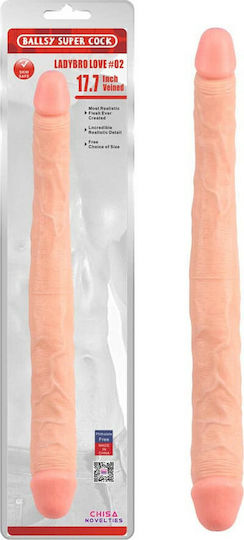 Chisa Novelties Ladybro Love 02 Double Dildo Διπλό Dildo Flesh 45cm