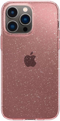 Spigen Liquid Crystal Glitter Back Cover Σιλικόνης Rose Quartz (iPhone 14 Pro)