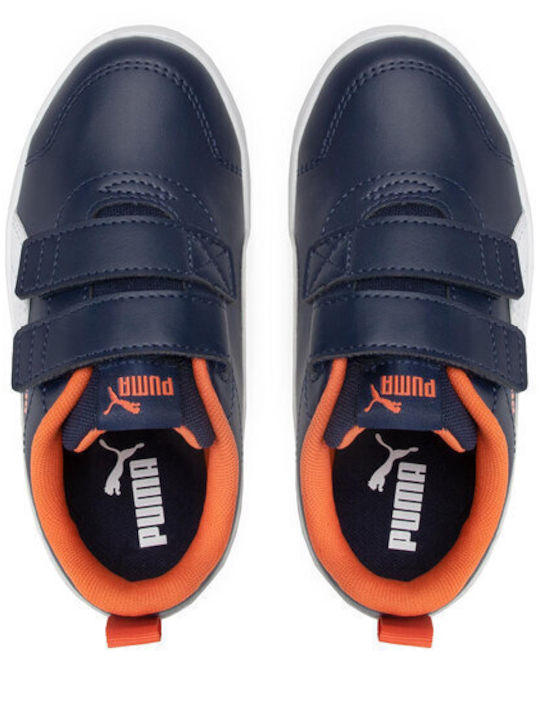 Puma Παιδικά Sneakers Courtflex με Σκρατς Navy Μπλε