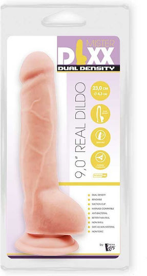 Dream Toys Mr Dixx Dual Density Realistic Dildo with Balls & Suction Cup Ρεαλιστικό Dildo με Όρχεις και Βεντούζα Flesh 23cm