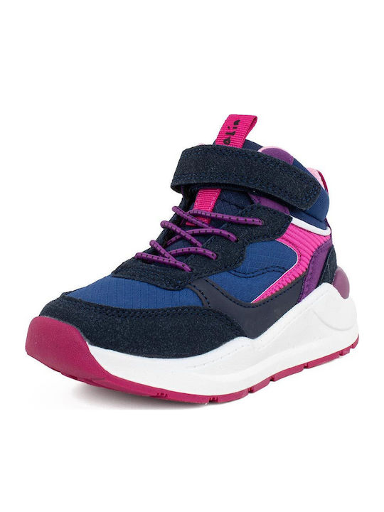 Παιδικά Sneakers High με Σκρατς Μπλε