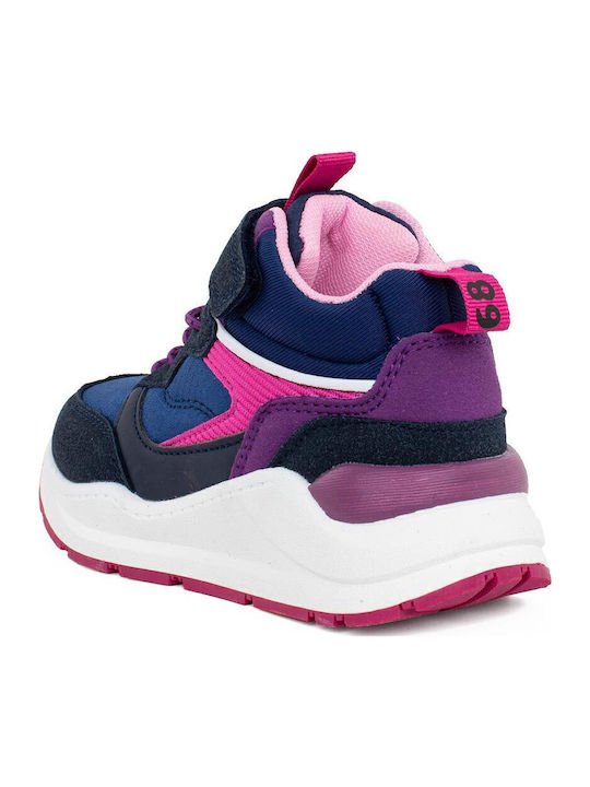 Παιδικά Sneakers High με Σκρατς Μπλε