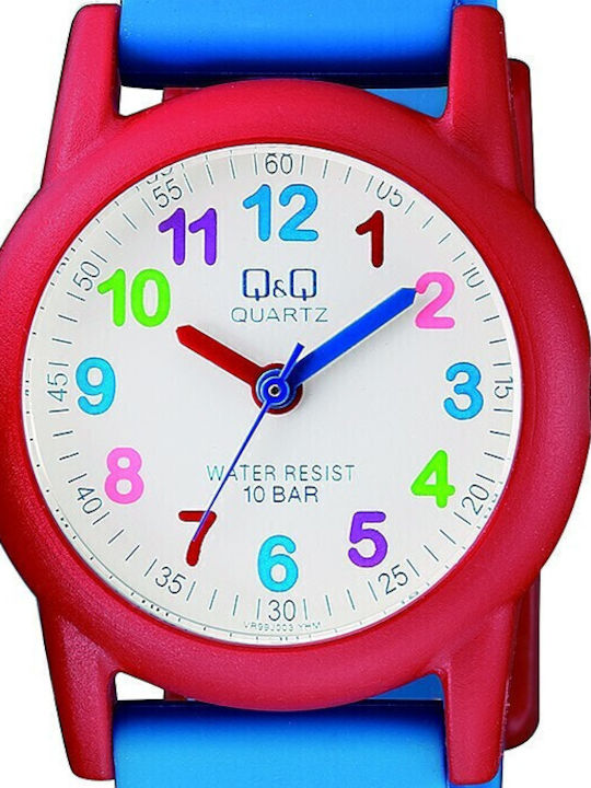 Q&Q Kids Analog Watch with Rubber/Plastic Strap Light Blue