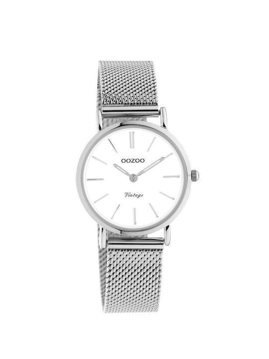 Oozoo Vintage Women's Watch with Silver Metal Bracelet
