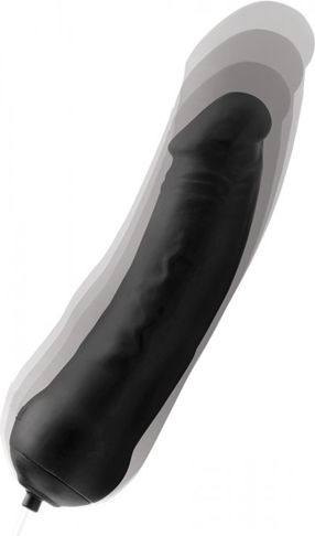 Tom of Finland Toms Inflatable Silicone Dildo Ρεαλιστικό Dildo Φουσκωτό με Βεντούζα Black 25cm