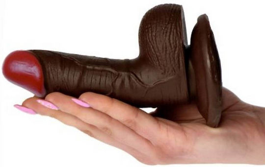 Toyz4lovers Real Rapture усещания за вода Реалистично дилдо с Топки и Вендуза Кафяв 13см