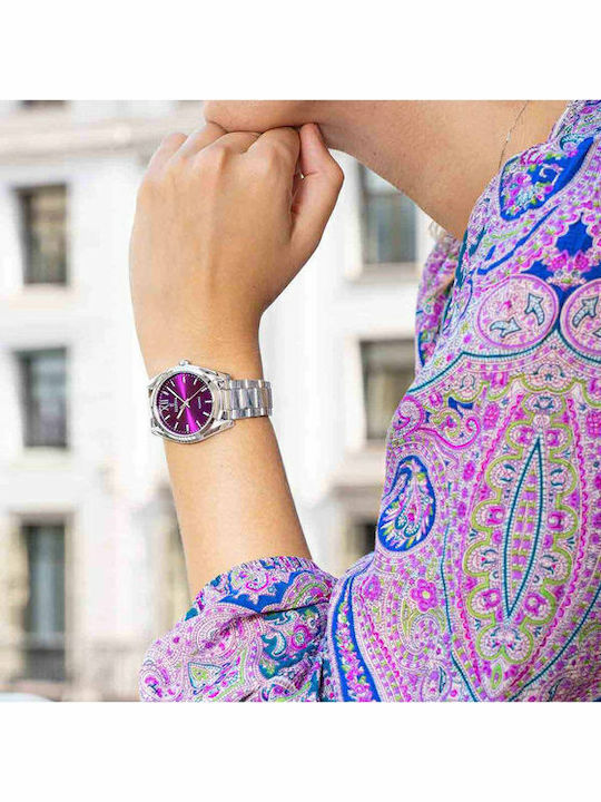 Festina Alegria Γυναικείο Ρολόι 39mm Μπαταρίας με Ασημί Μεταλλικό Μπρασελέ