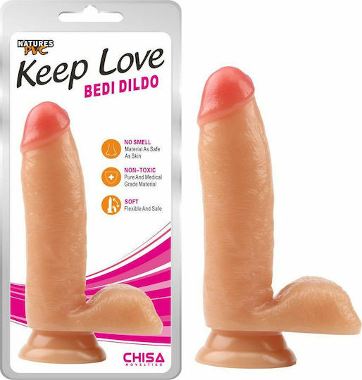 Chisa Novelties Keep Love Bedi Dildo Реалистично дилдо с Топки и Вендуза Телесен 17см