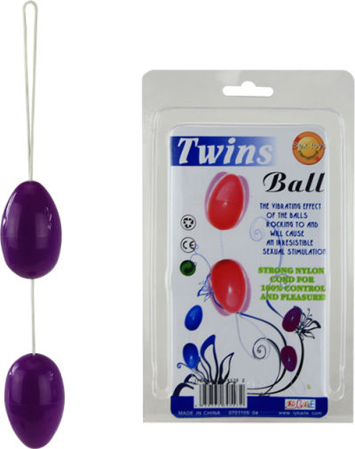 Baile Twin Balls Анална тапа с вибрация Лилав