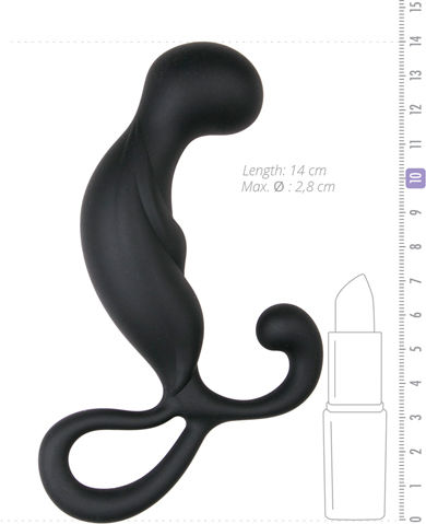 Easytoys Prostate Massager Bent Πρωκτικό Dildo Μαύρο