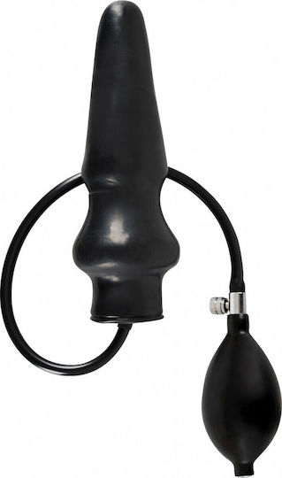 LateX Inflatable Latex Anal Plug Πρωκτική Σφήνα Μαύρη
