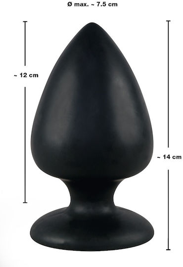 You2Toys Black Velvets Butt Plug Large Anal Plug Groß Black 14cm