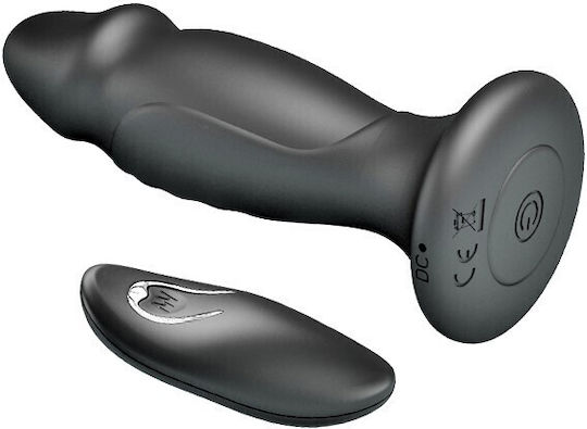 Mr. Play Phallic Dop Anal cu Funcție Wireless și Vibrație Black 13cm