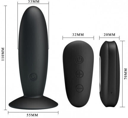 Mr. Play Analvibrator mit kabelloser Funktion Schwarz 11cm