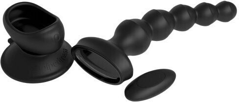 Pipedream Threesome Wall Banger Beads Anal Beads with Wireless Functionality and Vibration Black 16.76cm