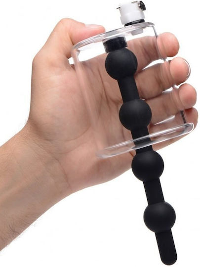 Tom of Finland Rosebud Cylinder with Beaded Silicone Insert Anal Beads with Vibration Transparent
