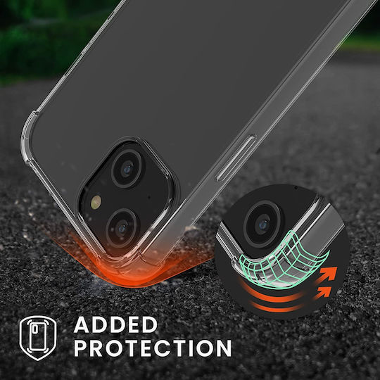 KWmobile Back Cover Silicone with Strap Transparent / Gray (iPhone 14)