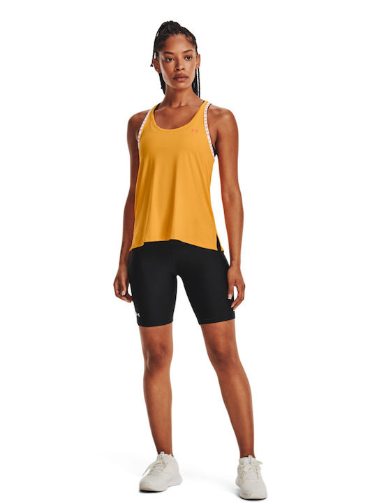 Under Armour Knockout Damen Sportlich Bluse Ärmellos Gelb