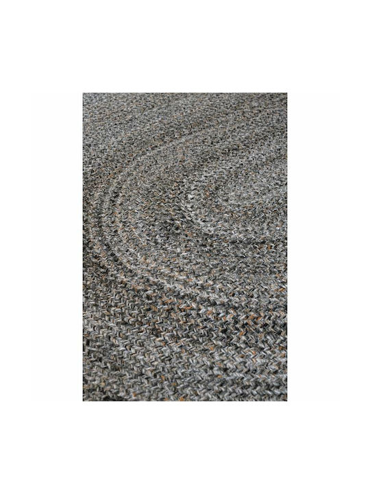 Viokarpet Marivan Handgefertigt Teppich Rechteckig Sommer Synthetisch,Polyester/Cotton/Leather Charcoal / Mustard